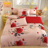 Ensemble de literie certifié 100% polyester, tissu doux imprimé, motifs personnalisés, emballage sur mesure, taille OEM, ensemble de draps en gros