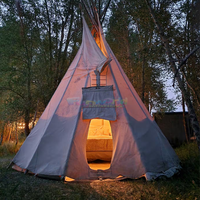 Tenda Kemah mewah tahan air, tenda berkemah India Tipi Yurt Safari Teepee untuk acara pesta pernikahan