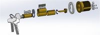 Demi-cylindre de serrure de porte en laiton de l'usine professionnelle avec 60mm Backset et 3 clés bon prix