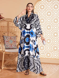 Nuovo arrivo abito retrò musulmano elegante abito Casual ispirato al medio <span class=keywords><strong>oriente</strong></span> Dubai autunno poliestere Abaya all'ingrosso Stock - Product Image 6