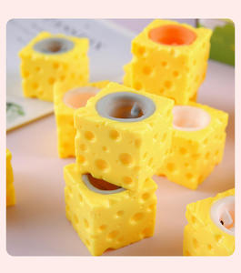 Jouet à presser créatif pour enfants, doux, résistant aux chocs, anti-stress, amusant, simulation souris et fromage - Product Image 5