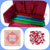 Jeu de Mahjong américain en acrylique, comprenant des tuiles de Mahjong, un tapis de jeu, un sac de Mahjong avec 160 tuiles, adapté aux rassemblements familiaux