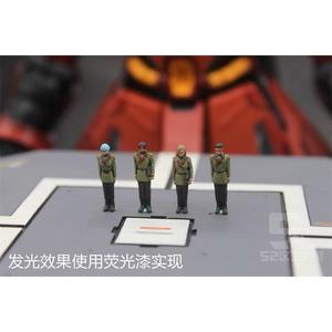RG HG 1/144 Figuras de PVC Impresas de Alta Precisión, Char de Contrataque con Discurso, con 4 Oficiales, Escena de Hangar - Product Image 3