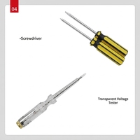 Kit d'outils de réparation automobile et domestique 11 pièces en acier au carbone Reed Hardware – Tournevis manuel, pinces, clés hexagonales, mètre ruban