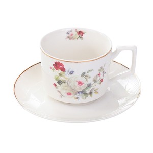 Ensemble tasse et soucoupe à café en céramique vintage à motifs floraux britanniques, pour le thé de l'après-midi, mug à thé noir, cadeau - Product Image 4