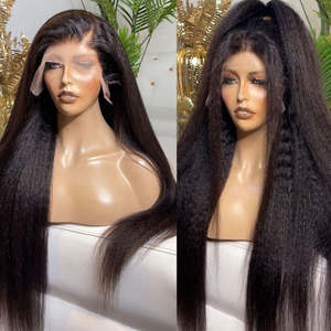 Оптовая продажа, бразильский парик 13x4 из натурального черного цвета, прямые волосы, кудрявые, кудрявые, HD, прозрачные парики из натуральных волос - Product Image 5