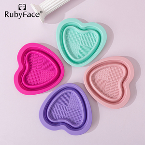 Collapsible <b>Silicone</b> Makeup Brush Cleaner Mat Low MOQ Foldable Washing Bowl Cosmetic Cleaning Pad Beauty <b>Tool</b> for Brushes - Product Image 6
