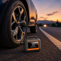 Compresseur d'air pour pneus en ABS durable et démarreur de voiture puissant avec souffleur haute pression pour le sauvetage des pneus de voiture