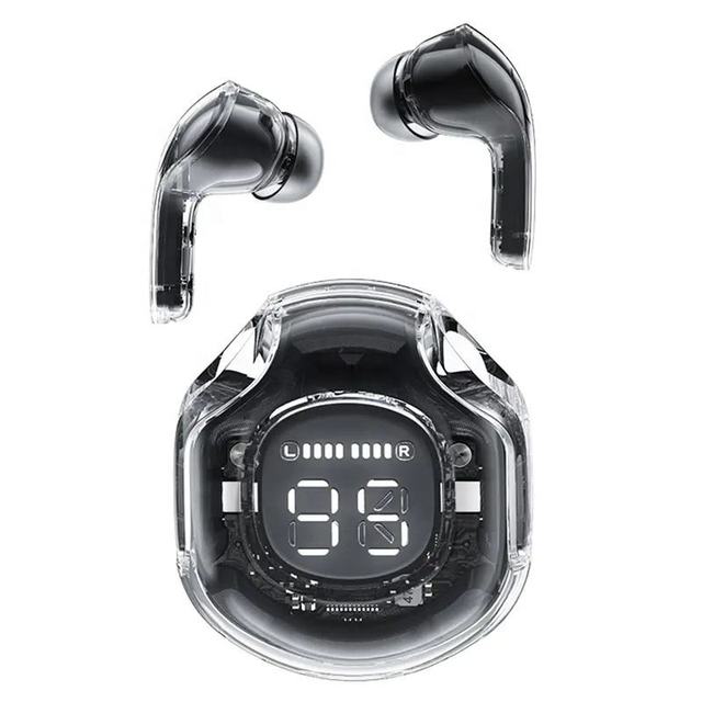 Crystal TWS In-Ear Wireless Gaming Sports Earbuds with Multicolor LED AAC Codec BT 5.2 IPX0 Waterproof & Customizable Logo