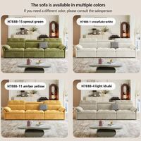 Sofá Cama Eléctrico Extensible con Tela Chenille y Antiarañazos para Apartamentos Pequeños, Muebles de Sala de Estar, Reposacabezas Ajustable
