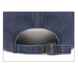 Wide Large Big Curved Flat Brim Fitted Closed Waterproof Breathable Washable Distressed Make Old Faded Water Washed Sports Hat - Product Image 4