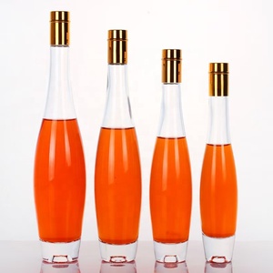 Las botellas de vino de cristal con forma de bolos de 375ml y 500ml con tapones, adecuadas para vodka, whisky, Ginebra, ron, vino y brandy. - Product Image 6