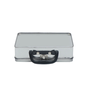 Hộp Kim Loại Đựng Đồ Ăn Trưa Bằng Thiếc Trắng In Tùy Chỉnh Có Tay Cầm Có Khóa - Product Image 2