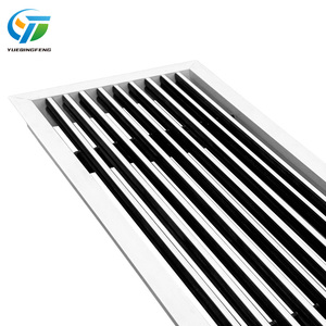 <span class=keywords><strong>Grille</strong></span> de <span class=keywords><strong>ventilation</strong></span> linéaire <span class=keywords><strong>rectangulaire</strong></span> murale au design moderne pour VAV, diffuseur d'air linéaire blanc - Product Image 4