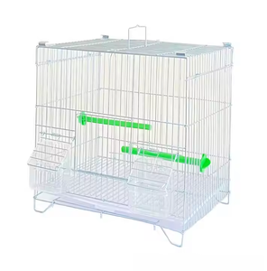 Vente en gros de haute qualité galvanisé antirouille pour la reproduction des oiseaux perroquets <span class=keywords><strong>Cages</strong></span> à oiseaux en métal Cage à oiseaux empilable - Product Image 1