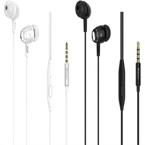 Commercio all'ingrosso di Prezzi Bassi Cellulare 3.5 millimetri In Ear Metallo Logo Personalizzato Hifi <span class=keywords><strong>Cuffie</strong></span> Cablate Auricolare Nero Con Il Mic - Product Image 3