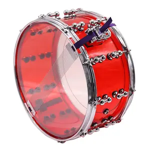 Tambor de acrílico, color rojo, 14x6,5 pulgadas, tamaño del tambor, lugs y aros de tambor, se puede combinar libremente, precio al por mayor, oferta