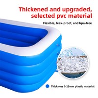Piscine gonflable en PVC/TPU, épaisse et pliable, pour enfants, adultes, bébés, utilisation en extérieur, grande taille
