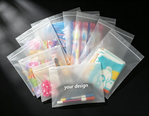Bolsa de Plástico Transparente con Cierre Hermético Personalizada, Bolsa de Embalaje Reutilizable para Alimentos - Product Image 2