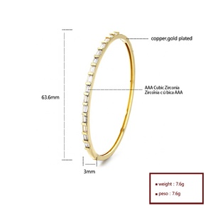 Fashion Clear bianco piccolo quadrato stile diamante braccialetti e braccialetti di alta <span class=keywords><strong>gioielleria</strong></span> da donna - Product Image 6
