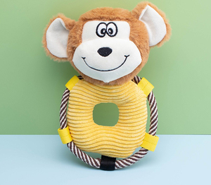 Fabrieksdirect verkoop Pluche katoenen touw speelgoed voor huisdieren Hoge kwaliteit op maat gemaakte hondenspeelgoed knuffel speelgoed grappig piepend speelgoed voor huisdieren - Product Image 1