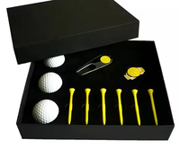 Ensemble cadeau d'accessoires de golf de qualité supérieure Balle de golf Tee Divot Tool 11 en 1 Boîte cadeau de golf complète