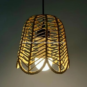 Rattan Lamp <strong>Shade</strong> <strong>Boho</strong> Wicker Woven Pendant <strong>Light</strong> Lamp <strong>Shades</strong> Replacement for Chandelier Floor Table Hanging <strong>Light</strong> - Product Image 4