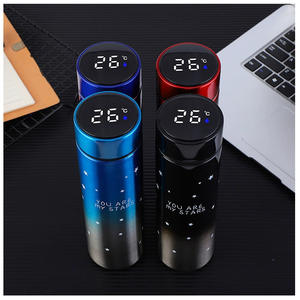 Paslanmaz çelik yalıtımlı termos akıllı su içme şişesi akıllı akıllı dijital Led sıcaklık göstergesi kapağı termos - Product Image 3