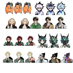 100 Styles Mix 3D Anime Motion Stickers Chainsaw Man Pochita Holographic Stickers Anime Demon Slayer Spy Family 3d Anime Sticker