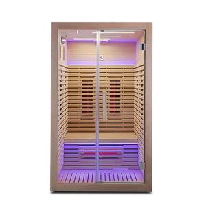 Sauna de Infrarrojos de Lujo para 2 Personas, Personalizable, de Madera de Abeto, para Interiores, Venta al por Mayor - Product Image 1