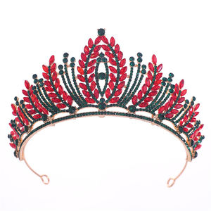 All'ingrosso accessori per capelli corona regina per bambini in lega di cristallo trasparente con corona di strass in oro per compleanno gioielli da sposa - Product Image 6