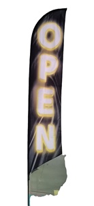 Drapeau de plage volant pour activités de plein air, promotion publicitaire économique, design goutte d'eau ou plume, avec mât de drapeau - Product Image 6