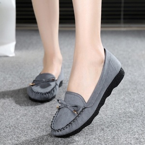 Scarpe in tessuto solido stile Pechino antico da <span class=keywords><strong>donna</strong></span>, con <span class=keywords><strong>tacco</strong></span> e suola piatti, casual, da lavoro, per la maternità, <span class=keywords><strong>mocassini</strong></span> con fiocco - Product Image 4