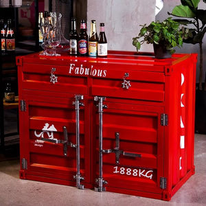 Armoire à manger rétro de style industriel, conteneur de classement créatif avec design gravé, <span class=keywords><strong>casier</strong></span> d'entrée en fer <span class=keywords><strong>ancien</strong></span> pour le stockage - Product Image 1