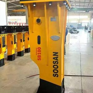 Para SOOSAN SB100 Martillo hidráulico Tipo de caja de calidad premium para excavadoras de 25-30 toneladas Motor de nueva condición para demolición - Product Image 1