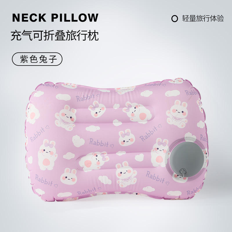 หมอนอิงสี่เหลี่ยมลายกระต่ายสีม่วง