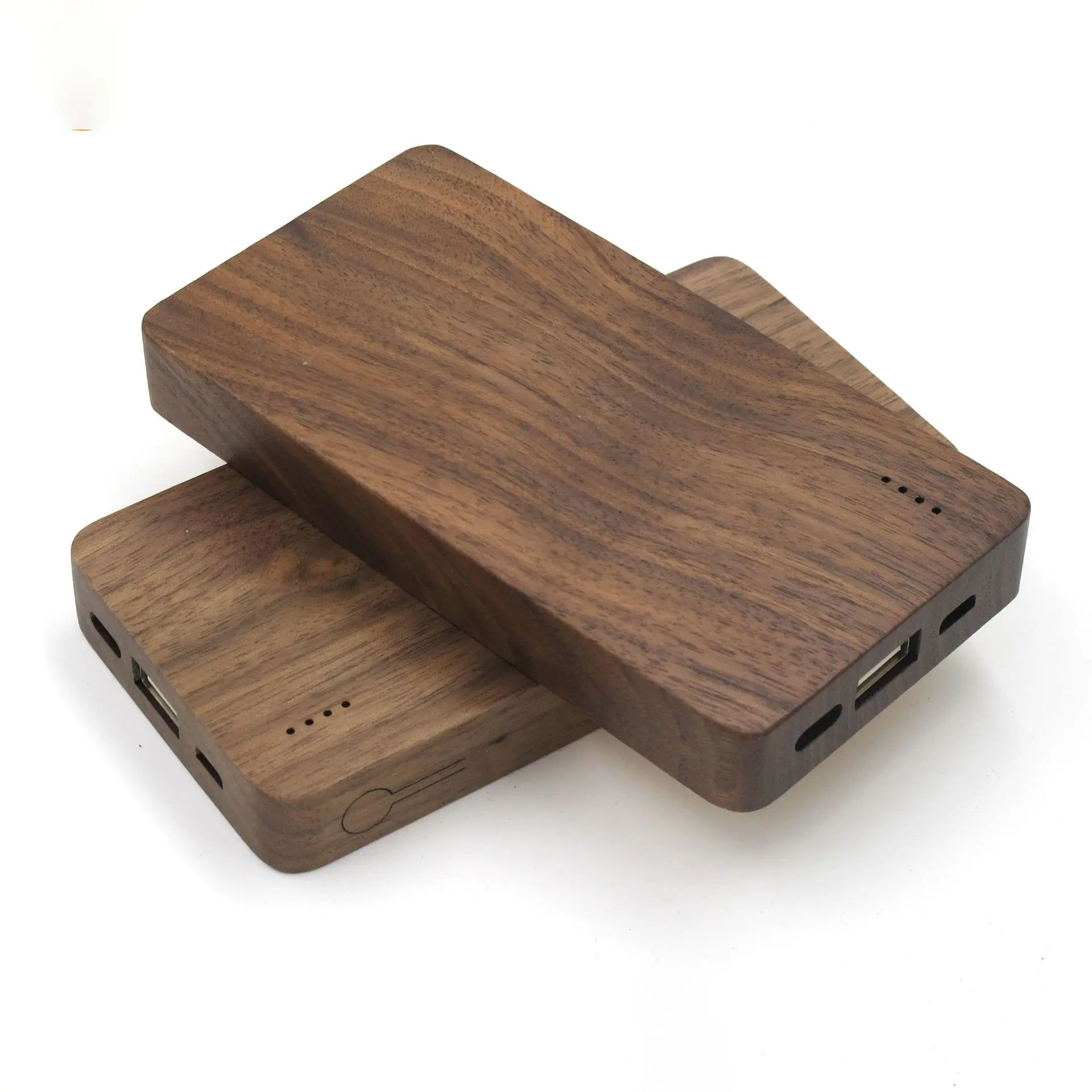New wooden bamboo Power Bank 20000mAh Portable USB Powerbank Mobile Phone Charger Type c Back Power Banks