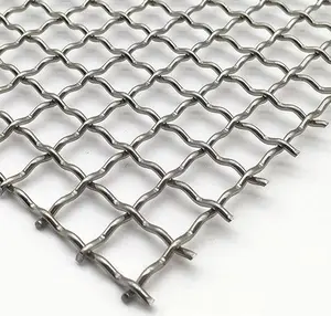 304 316 Stainless Steel Security Expanded Crimped Wire Metal Mesh For Door Screen