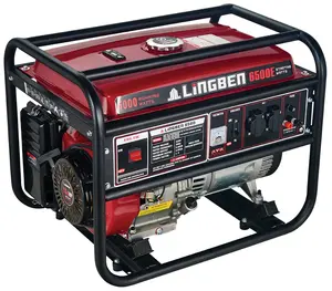 Generator Bensin OHV Tiongkok 5.5HP, Generator Listrik 2.5kw Portabel Lingben, Generator Bensin 3 Fase Daya