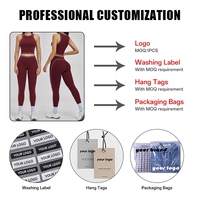 Ensemble de sport pour femme, tenue de yoga color-block, soutien-gorge intégré, débardeur, leggings de course effet ventre plat, vêtements