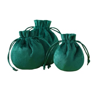 Bolsa de Terciopelo con Cordón para Cosméticos y Joyas, Bolsa de Regalo de Terciopelo de Doble Cara, Personalizable con Impresión de Logotipo - Product Image 1