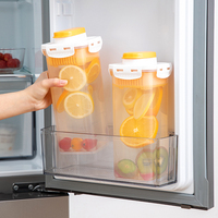 Bouilloire d'été transparente de grande capacité de 1700mL pour eau froide Pot à thé aux fruits résistant aux fuites avec écran filtrant