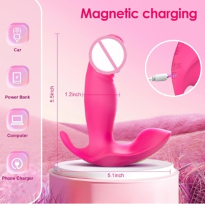 Vibratore Indossabile 3 <span class=keywords><strong>in</strong></span> 1 con Telecomando Wireless, Stimolatore Punto G e Clitoride, Giocattolo Sessuale per Donne <span class=keywords><strong>in</strong></span> Silicone - Product Image 5