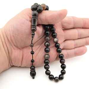 ลูกปัดเขาควาย Tasbih งานฝีมือธรรมชาติลูกปัดอธิษฐานทำมือสำหรับการทำสมาธิทางจิตวิญญาณแบบดั้งเดิม - Product Image 5