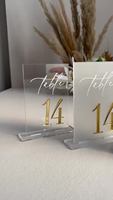 Marque-places de table de mariage en acrylique blanc, imprimés UV, durables, écologiques, panneau de présentation moderne, créatif et personnalisable pour table