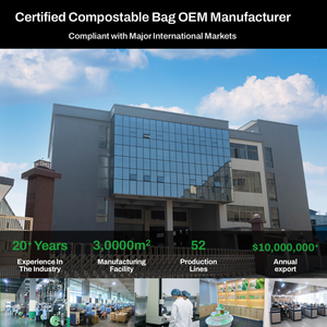 ถุงผลิตภัณฑ์ย่อยสลายได้ทางชีวภาพ ถุงผลไม้และผักแบบย่อยสลายได้จำนวนมาก 600 ชิ้น มาตรฐาน BPI <span class=keywords><strong>ABAP</strong></span> AS5810 ถุงย่อยสลายได้ OEM Ecopro - Product Image 3