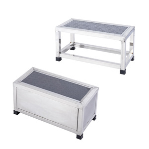 Beautiful Stainless Steel <b>Step</b> Stool 3-<b>Step</b> Non-Slip Industrial Workshop Footstool MD90 - Product Image 2