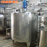 Cuve de mélange, de fermentation et de refroidissement du lait en acier inoxydable électrique industrielle avec agitateur