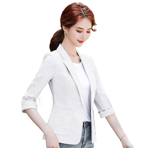 Giacca da tailleur da donna, <span class=keywords><strong>abbigliamento</strong></span> professionale estivo 2021, <span class=keywords><strong>abbigliamento</strong></span> formale da <span class=keywords><strong>ufficio</strong></span>, set casual a mezza manica, Workwe - Product Image 1