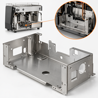 Cadre de support en tôle d'acier inoxydable 304 OEM pour modules de brassage de café avec usinage CNC, brochage et électroérosion à fil